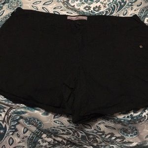 Plus-size black shorts